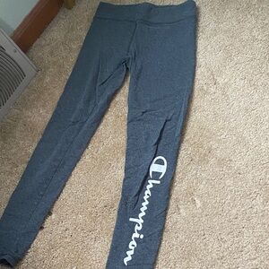 Champion Dark Gray Leggings with Logo